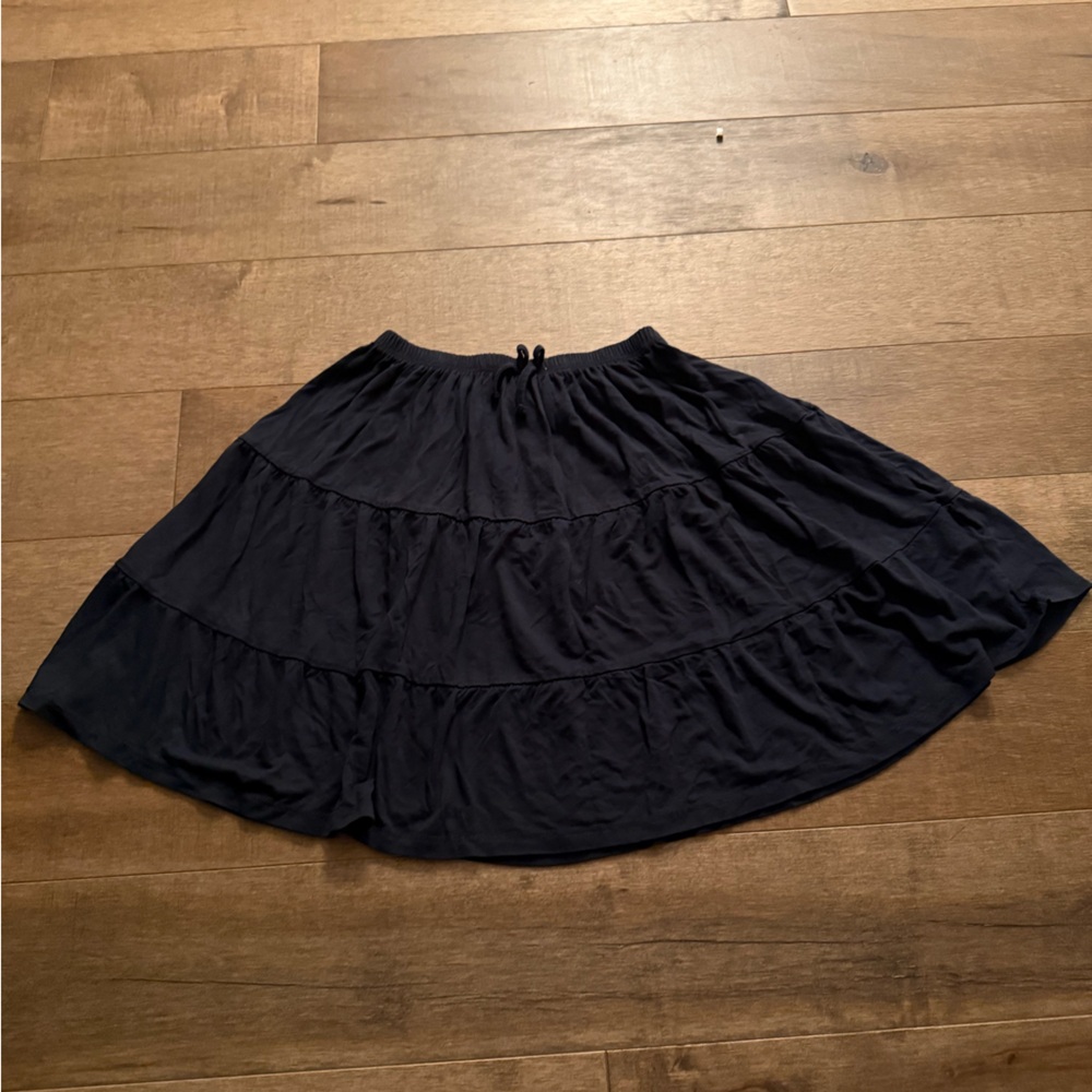 Zara Navy Tiered Skirt
